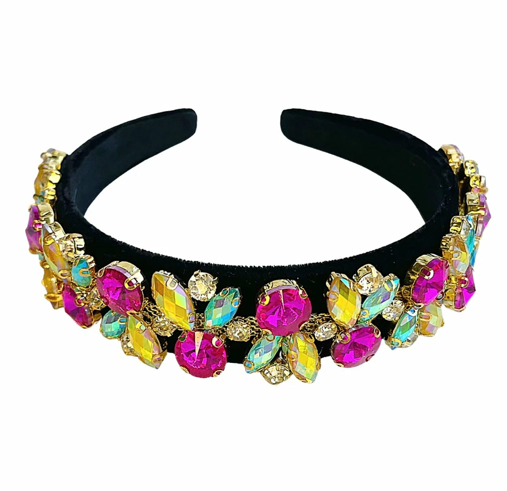 Brianna Cannon Bejeweled Black Velvet Headband Hats/Headbands/Scarves/Gloves 4 Brianna Cannon Bejeweled Black Velvet Headband Hats/Headbands/Scarves/Gloves