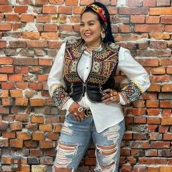 Double D Ranch - Folk Foray Collection Vests Festival Of Colors Vest 9 Double D Ranch - Folk Foray Collection Vests Festival Of Colors Vest