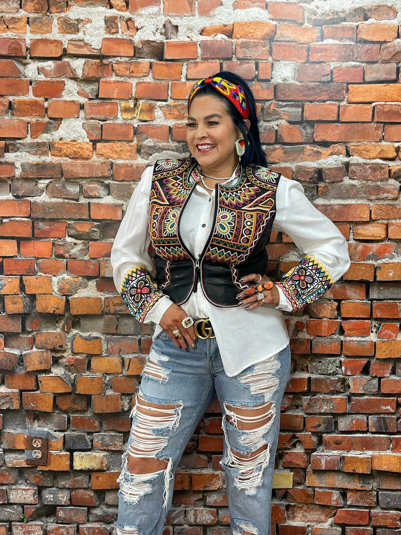 Double D Ranch - Folk Foray Collection Vests Festival Of Colors Vest 5 Double D Ranch - Folk Foray Collection Vests Festival Of Colors Vest