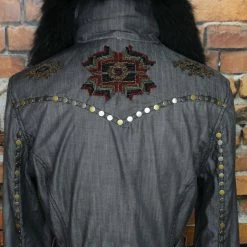 Double D Ranch Wear Jacket With Removeable Fur Collar