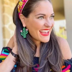 The Sparkling Spur Floral Fiesta Headband With Crystals