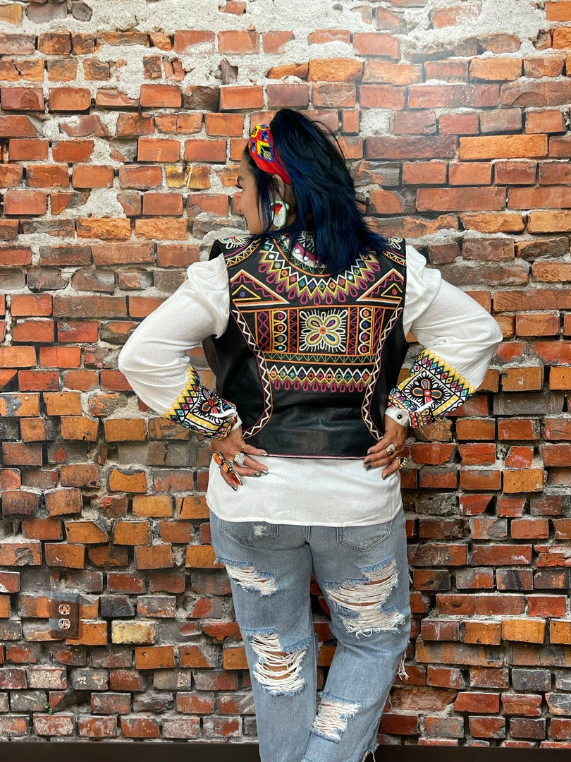 Double D Ranch - Folk Foray Collection Vests Festival Of Colors Vest 4 Double D Ranch - Folk Foray Collection Vests Festival Of Colors Vest