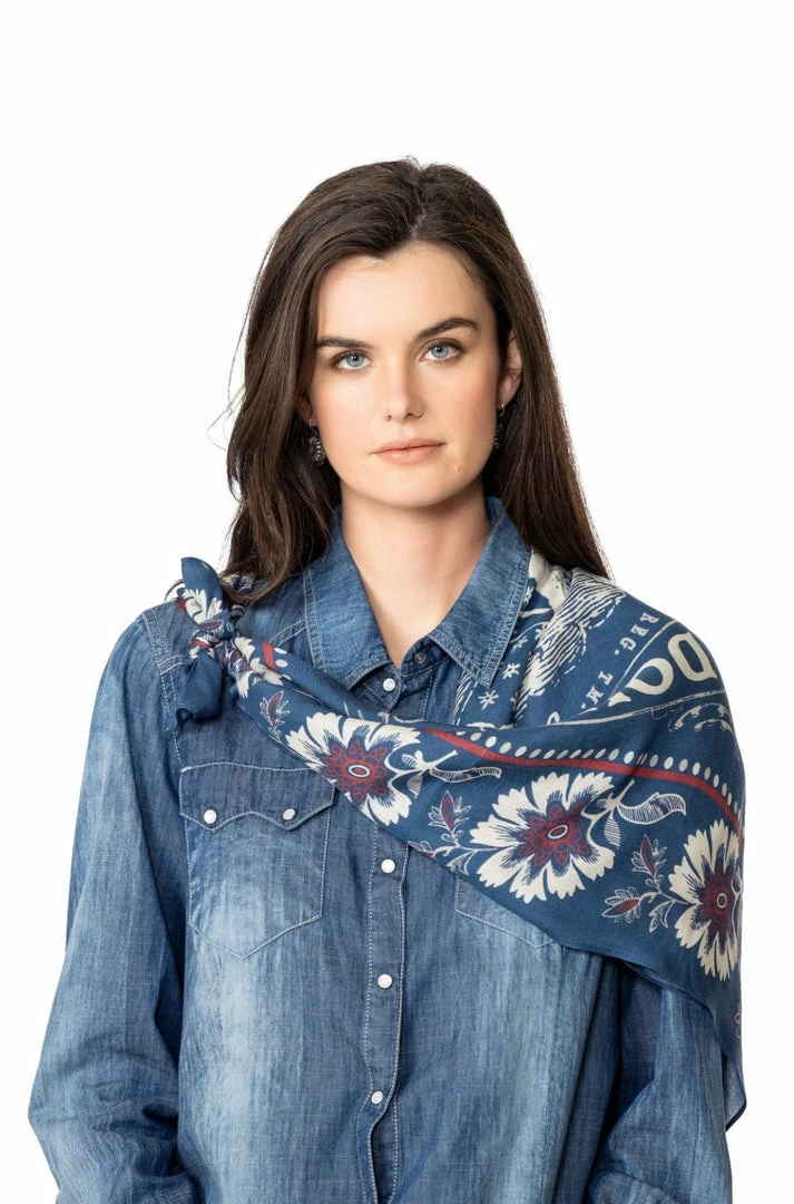 Double D Ranch - Sissy Collection Bandana Blues Scarf 4 Double D Ranch - Sissy Collection Bandana Blues Scarf