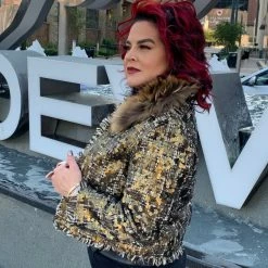 The Sparkling Spur Jackets Tweed And Sequin Jacket