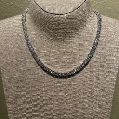 The Sparkling Spur Jewelry 16" Silver Tennis Necklace