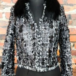 The Sparkling Spur Tweed And Sequin Jacket Jackets
