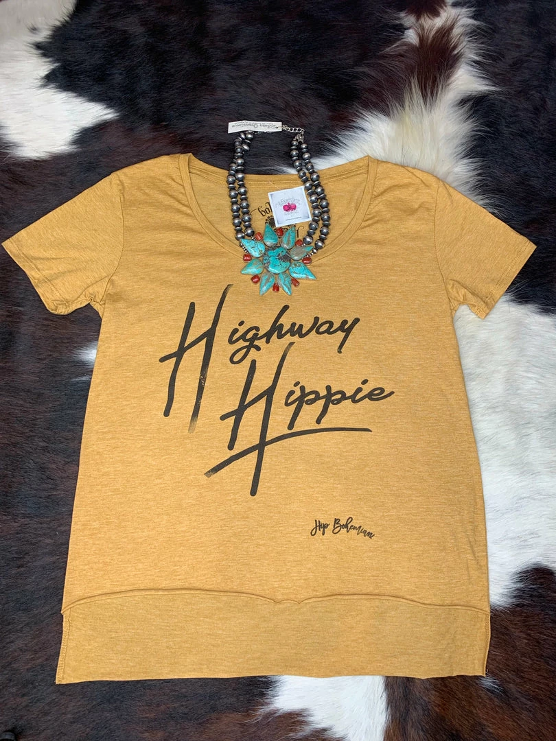 Bohemian Cowgirl Highway Hippie Hi-Low Tee Tops 3 Bohemian Cowgirl Highway Hippie Hi-Low Tee Tops