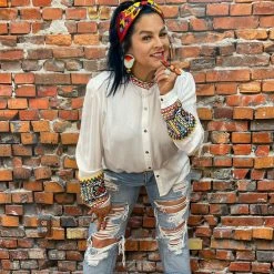 Double D Ranch Wear - Folk Foray Collection Tops Haithi Top