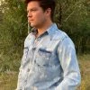Ryan Michael Bucking Horse Indigo Print Shirt