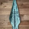 A Rare Bird Turquoise Bandana Print Scarf