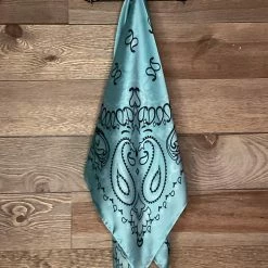 A Rare Bird Turquoise Bandana Print Scarf