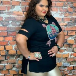 The Sparkling Spur Pleather Leggings/Gold Bottoms