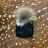 Maniere Sparkle Baby Winter Beanie With Raccoon Snap On Pom Kid's Hats