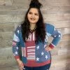 Tasha Polizzi Flag Patch Pullover Tops