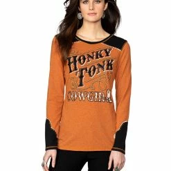 Double D Ranch Wear - Matagorda Collection Honky Tonk Cowgirl Tee