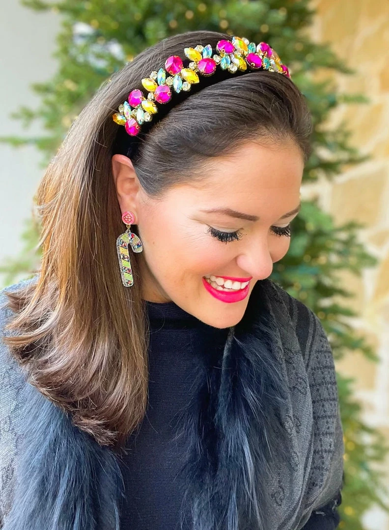 Brianna Cannon Bejeweled Black Velvet Headband Hats/Headbands/Scarves/Gloves 3 Brianna Cannon Bejeweled Black Velvet Headband Hats/Headbands/Scarves/Gloves