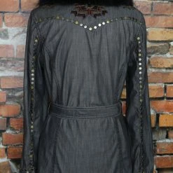 Double D Ranch Wear Jacket With Removeable Fur Collar