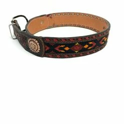 Double J Saddlery Brown Vintage Beaded Belt