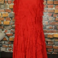 Vintage Collection Red Ruffle Skirt Bottoms