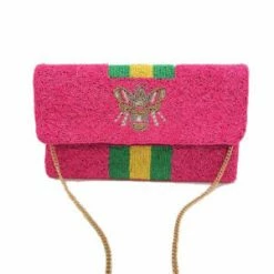 The Sparkling Spur Beaded Bee Bag