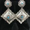 The Sparkling Spur Silver Southwest Earrings - Diamonds